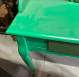 Kelly Green Wooden Vanity With Flipping Mirror