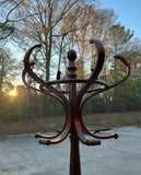 Vintage Wooden Hand Carved Tall Coat Rack/Hat Rack