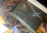 Vintage Pair of Brass Etched Cigarette Cases