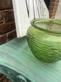 Small Green Glass Planter Bowl