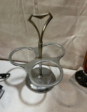 Three Ring Silver Serving Caddy