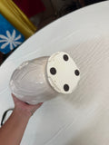 White Ceramic Vintage Relief Vase