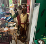 1970s Wooden Native American Vintage Cigar Sculpture