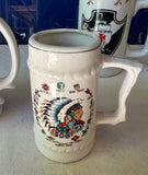 Trio of Small Painted Beer Steins