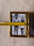 Trio of Double Framed Folding Gold Picture Frames