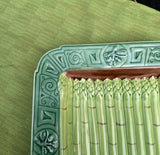Hand Painted Stoneware Asparagus Tray