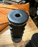 Pair of Black Plastic Abstract Candlestick Holders
