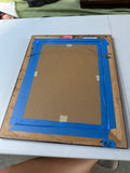 African Black and White Print in Wooden Framed, Signed by Artist