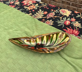 Hand Made Abstract Pottery Painted Ashtray