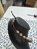 African Paper Beaded Pink Necklace