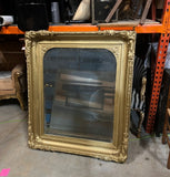 1970s Gold Oversized Ornate French Beveled Mirror
