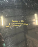 Floral Black Tray With Stand, Made in England