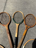 Collection of Vintage Miscellaneous Wooden Tennis Rackets- set of 5
