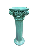 Green Faux Concrete Pillar