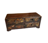 Vintage Wooden Miniature Asian Style Jewelry Box