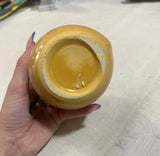 Handmade Ceramic Yellow Mug, Signed
