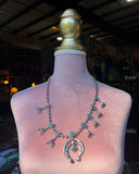 Vintage Squash Blossom Necklace With Hand Details