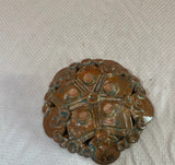 Small Brown Pottery Detailed Catchall
