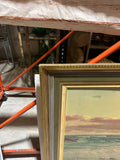 Large Seascape Ocean Print in Gold Frame