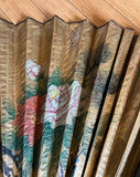 Large Vintage Mid-Century Chinoiserie Peacock Fan