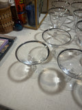 Large Dorothy Draper Silver Rimmed Glassware Set- Collection of 44