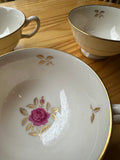Ceramic Teacup Trio With Floral Details