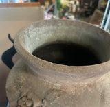 Large Sculptural Vase/Planter With Foliage Accents