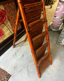 Vintage Standing Bamboo Magazine Rack