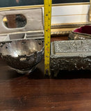 Vintage Collection of Small Silver Jewelry Boxes With Velvet Lining and Catchall- Set of 4