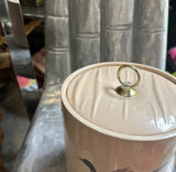 Tan Colored Ice Bucket With Mallard Duck and Gold Accents