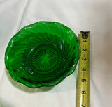 Green Glass Collection of Decorative Bowls
