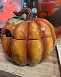 Ceramic Serving Pumpkin Bowl With Matching Lid