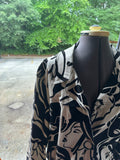 90's Black and White Abstract Faces Button Down Shirt