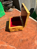 Floral Wooden Jewelry Music Box, Playing Greensleeves