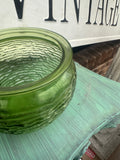 Small Green Glass Planter Bowl