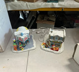 Pair of Garfield Themed Christmas Village Houses