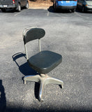 Art Deco Metal Swivel Office Chair With Cushion