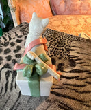 Small Lennox Ceramic Christmas Cat With Presents