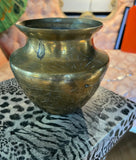 Small Brass Urn With Etched Details