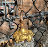 Trio of Gold and Crystal Pendant Lights