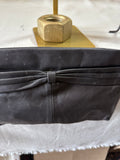 Small Charcoal Gray Leather Express Crossbody Bag