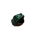 Green Painted Ceramic Frog Ashtray