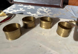 Collection of Simple Brass Napkin Rings- Set of 4