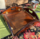 Large Wooden Round Folding Tray