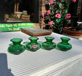 Instant Collection Green Glass Painted Vases- Set of 4