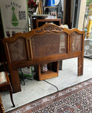 Vintage Wooden Ethan Allen Caned Headboard