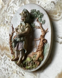 English Style Small Ceramic 3d Wall Hanging of a Boy