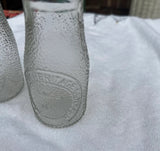 Pair of Small Glass Milk Jars