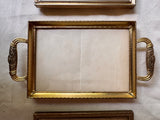 Trio of Gold Frames With Handles