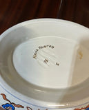 Italian Blue and White Hand Painted Serving Dishes With Gold Accents- Set of 11